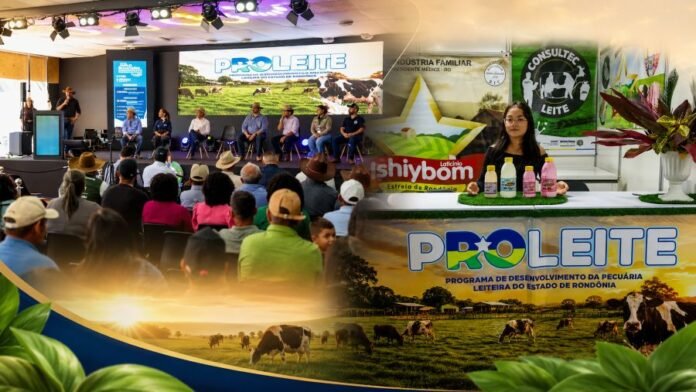 Cadeia do leite em Rondônia na Rondônia Rural Show Composição editorial sobre a cadeia do leite em Rondônia durante a Rondônia Rural Show em Ji-Paraná