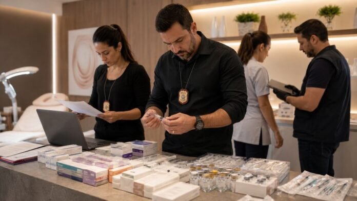 Medicamentos para emagrecimento em clínica investigada em Porto Velho Investigadores analisam medicamentos para emagrecimento durante fiscalização em clínica estética de Porto Velho