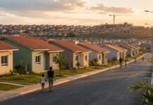 Moradias populares em Porto Velho entram em nova fase Moradias populares em Porto Velho em conjunto habitacional com ruas pavimentadas e casas populares