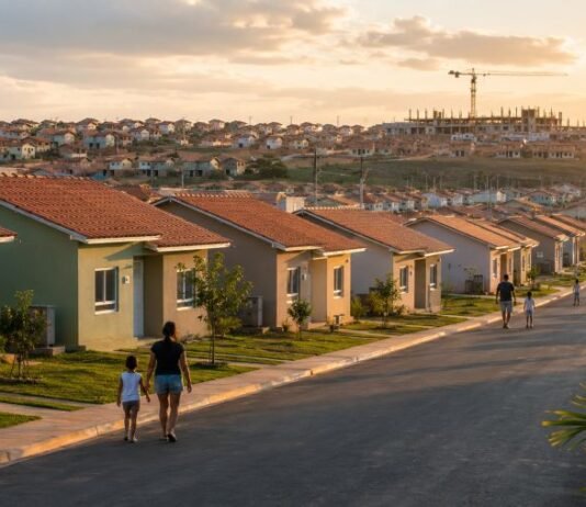 Moradias populares em Porto Velho entram em nova fase Moradias populares em Porto Velho em conjunto habitacional com ruas pavimentadas e casas populares