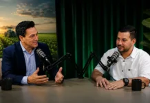 Douglas Bener fala sobre maquinários, Porteira Adentro e apoio ao produtor rural Douglas Bener e Isaías Sena durante entrevista sobre agricultura familiar em Porto Velho no RuralCast