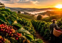 Café de Rondônia ganha força e safra pode chegar a 2,7 milhões de sacas Lavoura de café em Rondônia durante safra de 2026