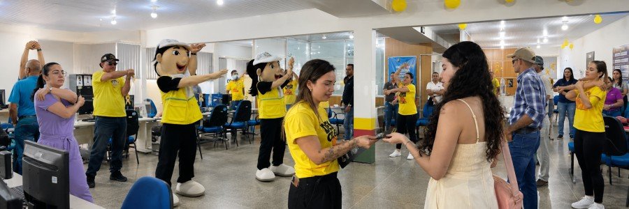 Ação do Maio Amarelo com orientação e atividade de integração na Ciretran de Porto Velho