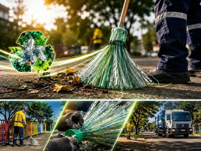 Reciclagem em Porto Velho transforma garrafas PET em vassouras para limpeza urbana
