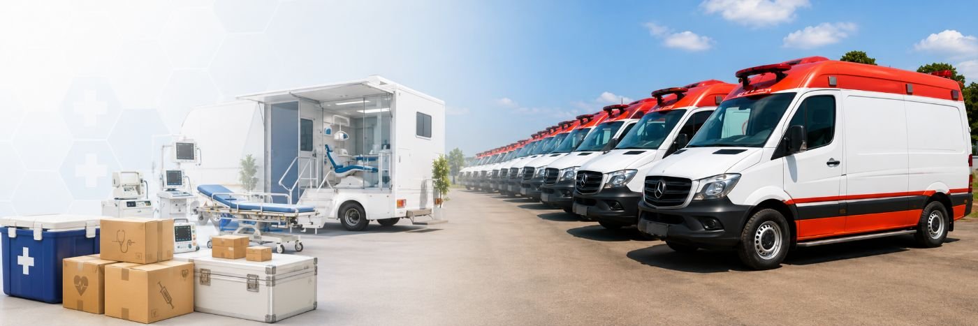 Frota de ambulâncias do SAMU, unidade odontológica móvel e equipamentos de saúde representam investimentos para municípios de Rondônia