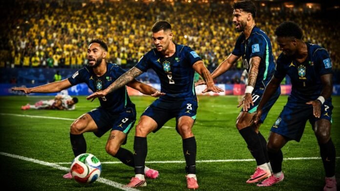 Brasil vence Haiti por 3 a 0 e jogadores comemoram a primeira vitória na Copa do Mundo 2026