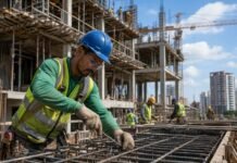 Construção civil empregou 2,5 milhões e pagou média de 2,1 salários mínimos construção civil