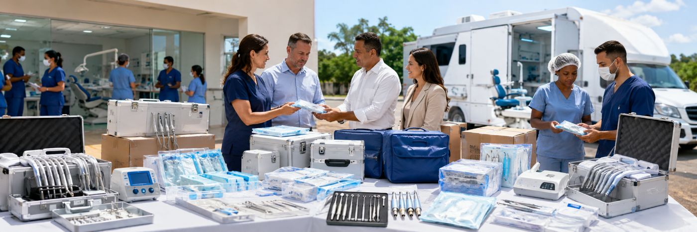 Kits odontológicos, equipamentos e profissionais de saúde em entrega para modernizar atendimento municipal em Rondônia