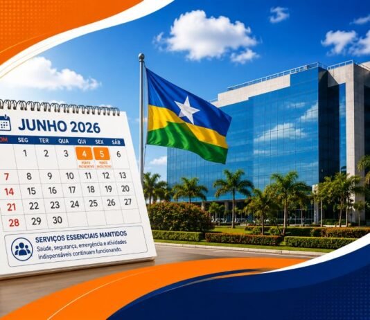 Ponto facultativo em Rondônia altera expediente nos dias 4 e 5 de junho ponto facultativo em rondônia