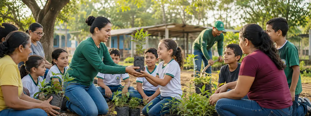 Moradores recebem mudas e orientação ambiental em distrito de Porto Velho