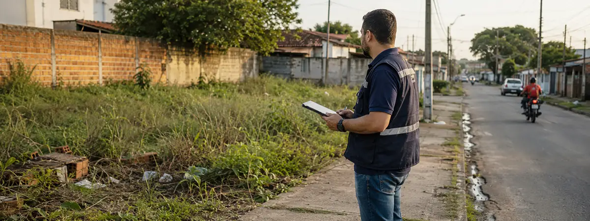Fiscalização urbana acompanha terrenos e calçadas em bairro de Porto Velho