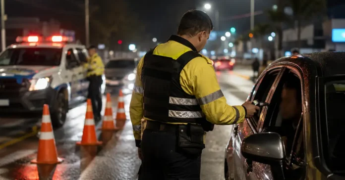 Lei Seca Rondônia fiscaliza motoristas em blitz noturna contra embriaguez ao volante.