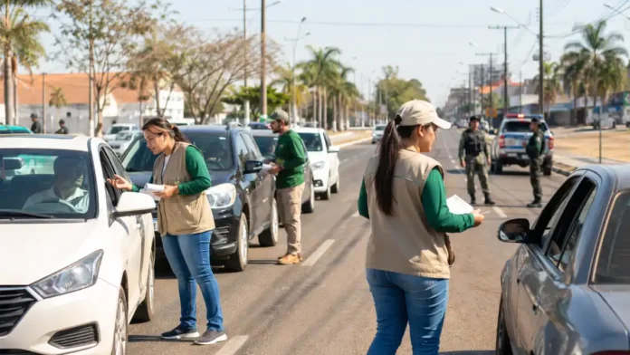 Ação educativa orienta motoristas sobre queimadas em Ji-Paraná durante período de estiagem