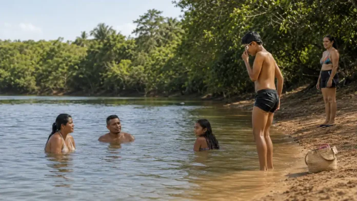 Prevenção contra Naegleria fowleri em Rondônia durante banho de rio
