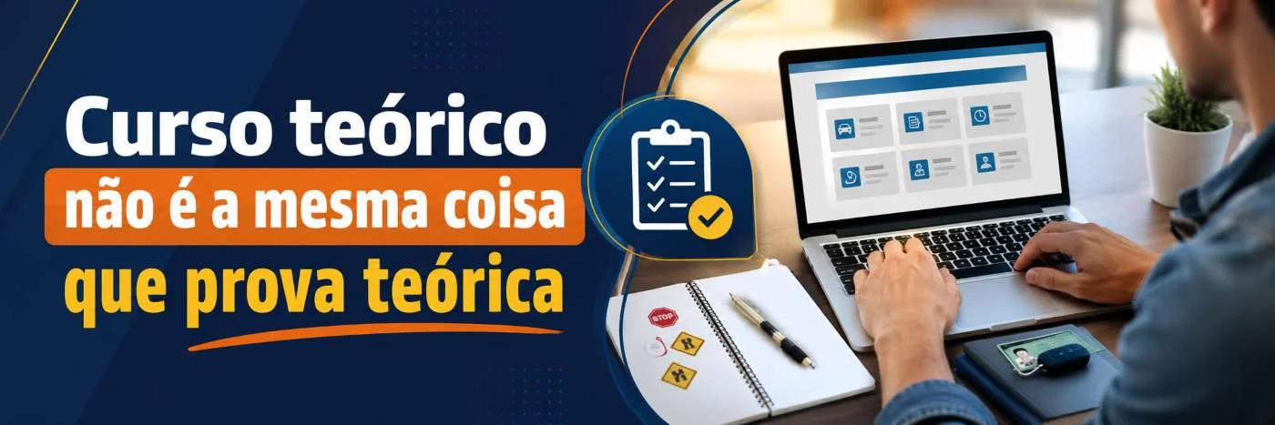 Exame teórico do Detran-RO com candidato acessando serviço online em computador
