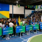 Jaru será sede das duas fases do JIR 2026 após ajuste técnico Imagem de arquivo da abertura dos Jogos Intermunicipais de Rondônia usada em matéria sobre o JIR 2026 em Jaru