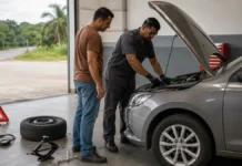 Detran-RO orienta revisão do carro antes do retorno das férias Revisão preventiva do veículo em oficina antes de viagem pelas rodovias de Rondônia