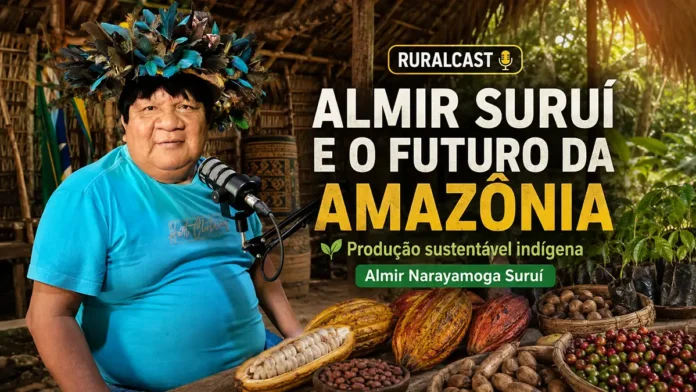 Almir Suruí participa do RuralCast sobre produção sustentável indígena, autonomia Paiter Suruí e futuro da Amazônia em Rondônia