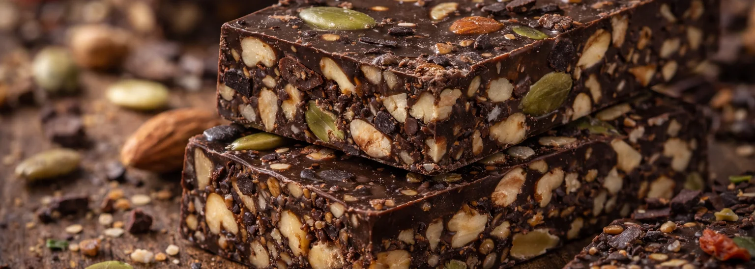 Barra de chocolate entre receitas faceis para almoco