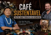 Café sustentável dos Paiter Suruí é destaque no RuralCast Celso Suruí e Adalto Costa no RuralCast em imagem sobre café sustentável, cacau, floresta e produção Paiter Suruí sem desmatamento