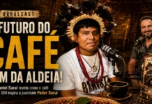 Daniel Suruí revela como o café nota 100 inspira jovens Paiter Suruí Capa editorial do RuralCast com Daniel Suruí sobre café indígena em Rondônia e o futuro da juventude Paiter Suruí