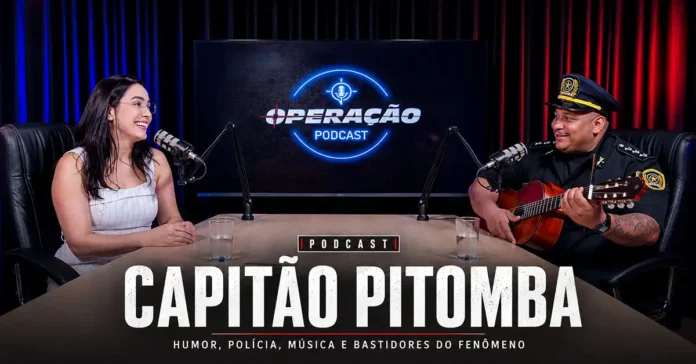 Capitão Pitomba participa do Operação Podcast com Paula Casagrande em episódio sobre humor, polícia, música e bastidores do fenômeno da internet