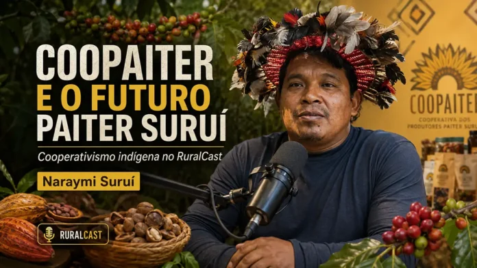 Naraymi Suruí, presidente da Coopaiter, participa do RuralCast com Adalto Costa sobre cooperativa indígena Paiter Suruí em Cacoal