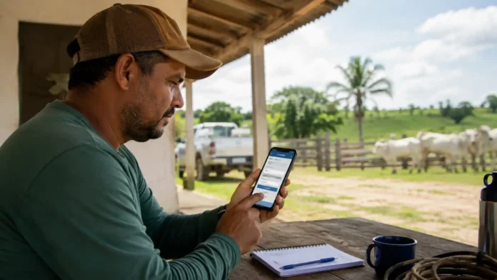 Produtor de Porto Velho acessa pelo celular o Cadastro do produtor rural disponível na plataforma PVH+.