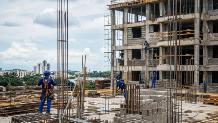 Obra em andamento em Rondônia ilustra o custo da construção em julho de 2026, segundo o IBGE