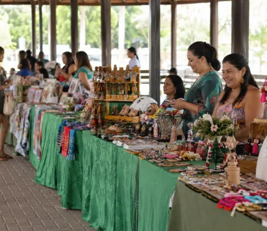 Feira Mulher do Norte terá duas edições em Porto Velho no dia 7 Expositoras atendem o público durante a Feira Mulher do Norte em Porto Velho.