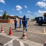 João Goulart vira preferencial no cruzamento com a Afonso Pena Trabalhadores realizam adequações no cruzamento da João Goulart com a Afonso Pena em Porto Velho
