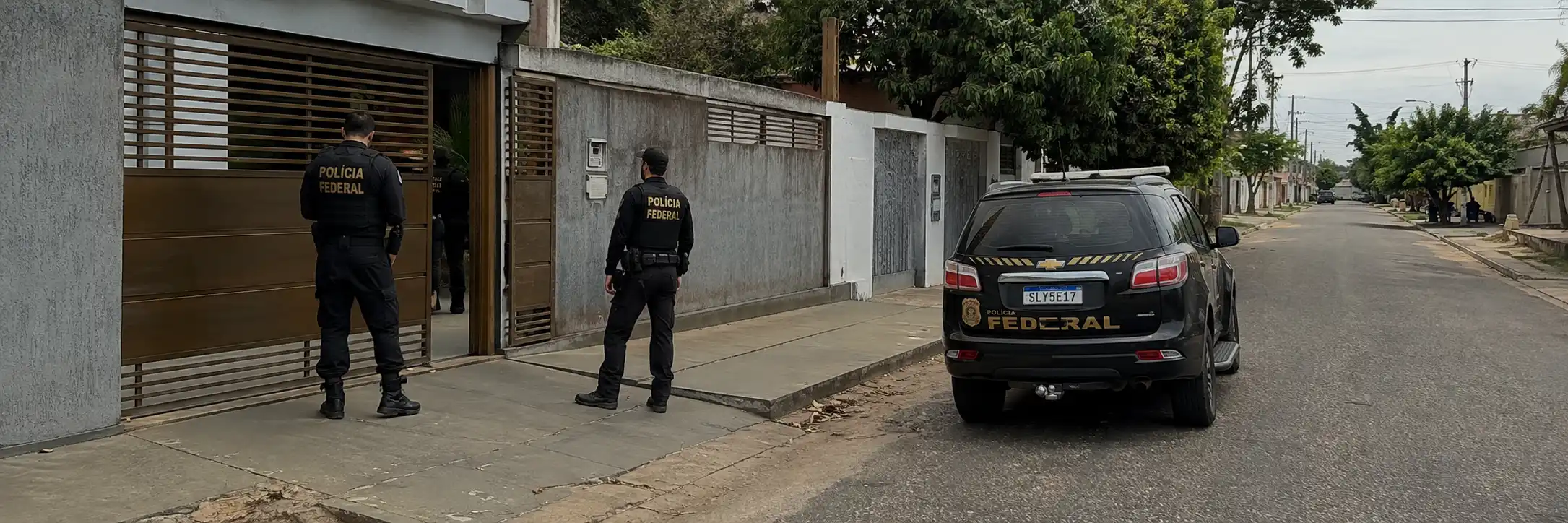 Mandados da PF após furto em Ji-Paraná durante operação em rua residencial.