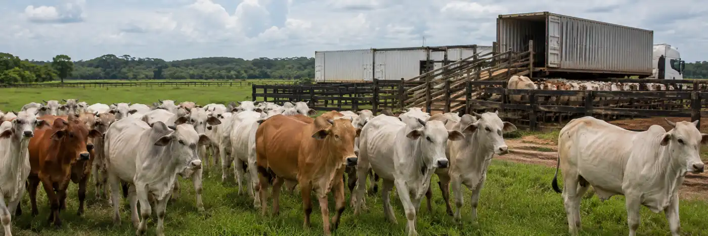 Rebanho bovino e estrutura de embarque em contexto da cota da carne bovina exportada para a China