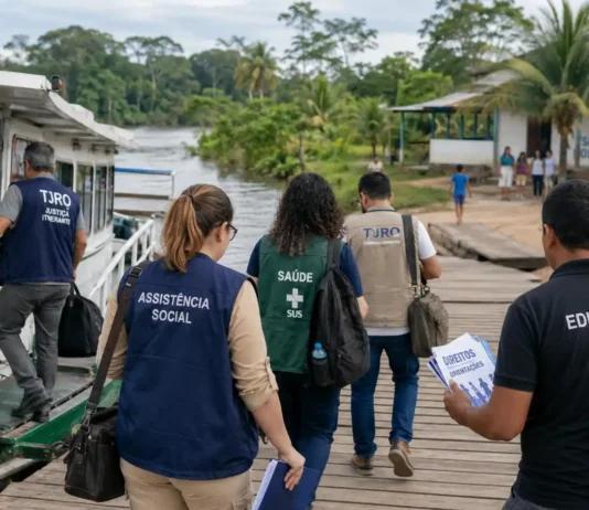 Projeto leva proteção à infância a comunidades do Baixo Madeira Equipe de proteção à infância desembarca em comunidade ribeirinha do Baixo Madeira para realizar ações de orientação.