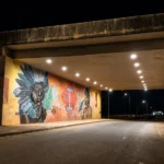 Porto Velho passa a ter os cinco viadutos iluminados Viadutos iluminados em Porto Velho durante a noite em um dos elevados da capital.