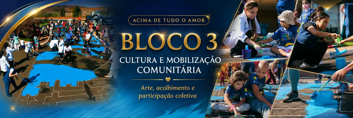 Projetos socioculturais com pintura e mobilização comunitária no Hospital de Amor