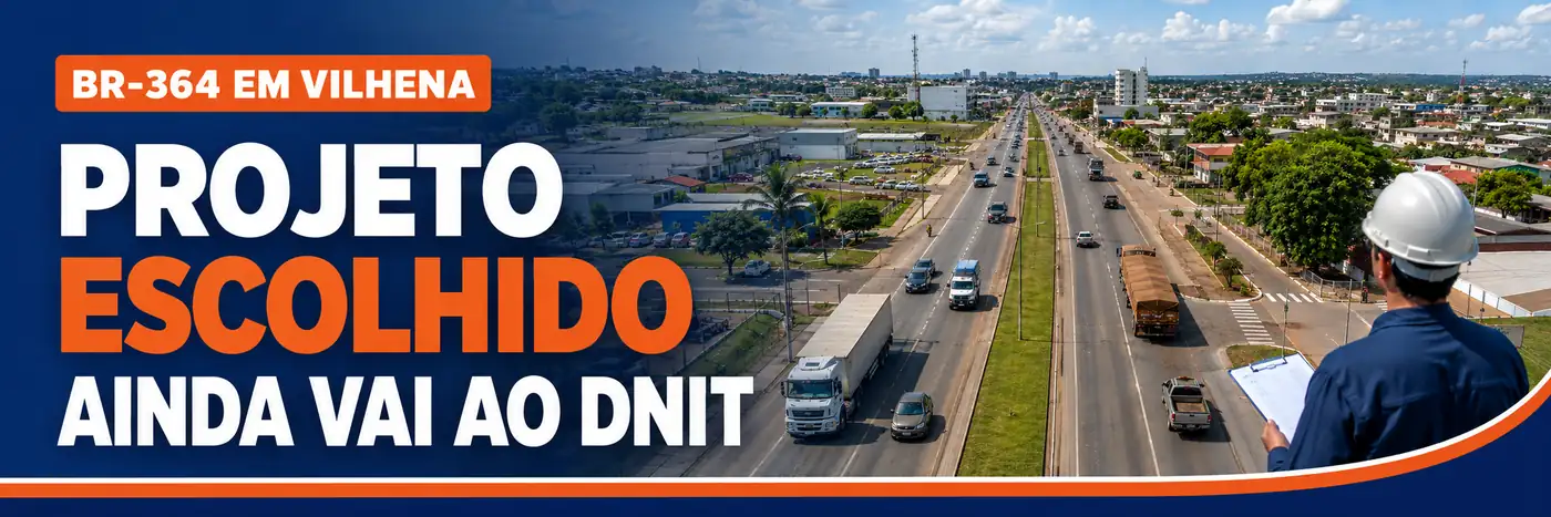 BR-364 em Vilhena com destaque para etapa de análise do projeto pelo DNIT