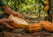 Como o cacau de Rondônia chegou ao pódio nacional por cinco anos seguidos Fruto aberto e amêndoas mostram a origem e a qualidade do cacau de Rondônia