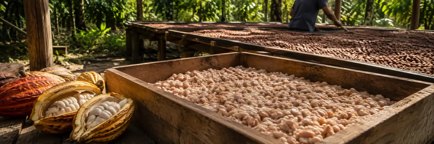 Fermentação e secagem ajudam a construir a qualidade do cacau de Rondônia