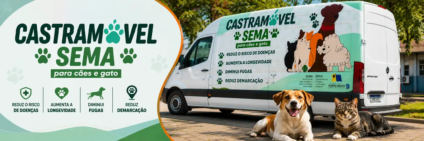 Castramóvel em Porto Velho realiza castração gratuita de cães e gatos