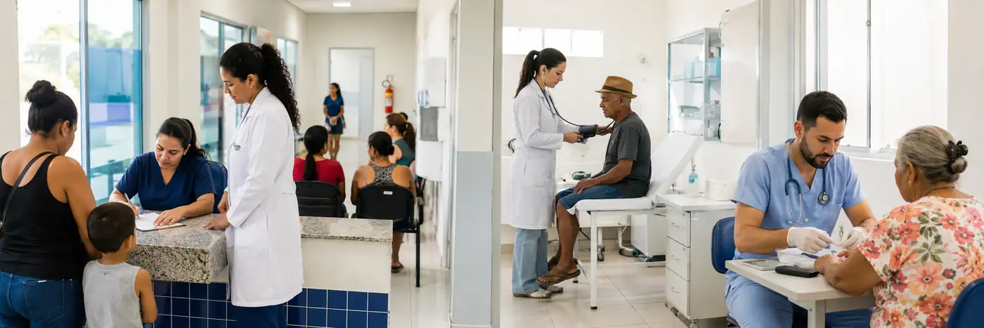 Atendimento do Giro da Saúde na USF Hamilton Gondim em Porto Velho