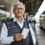 Passagem com 50% de desconto: Justiça derruba limite para idosos Pessoa idosa em terminal rodoviário com bilhete na mão antes de viagem interestadual