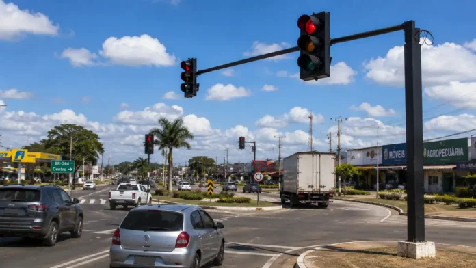 semáforos na BR-364 em Vilhena