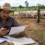 Sistema da Idaron ficará fora do ar de 11 a 14 de setembro; produtor deve se antecipar Produtor rural consulta informações em celular durante planejamento de operações no campo