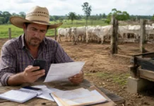 Sistema da Idaron ficará fora do ar de 11 a 14 de setembro; produtor deve se antecipar Produtor rural consulta informações em celular durante planejamento de operações no campo