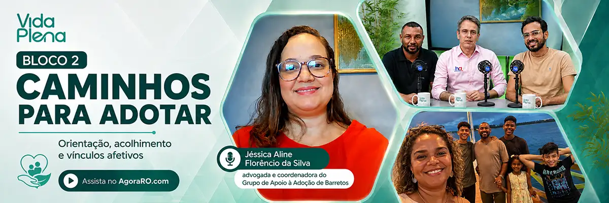 Jéssica Aline Florêncio da Silva participa do Vida Plena em bloco sobre orientação, acolhimento e caminhos para iniciar o processo de adoção