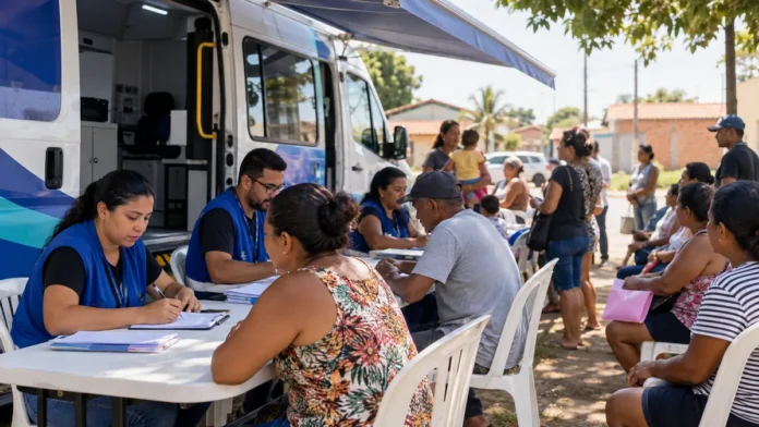 Atendimento do CadÚnico no Residencial Cristal da Calama, em Porto Velho