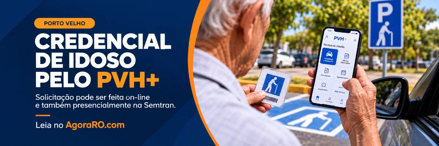 Credencial de estacionamento para idosos pode ser solicitada pelo aplicativo PVH+ em Porto Velho