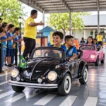 Agente Mirim leva cerca de 50 alunos à minicidade em Porto Velho Agente Mirim no Trânsito: ilustração de minicidade educativa com crianças e minicarros; não é registro fotográfico do evento