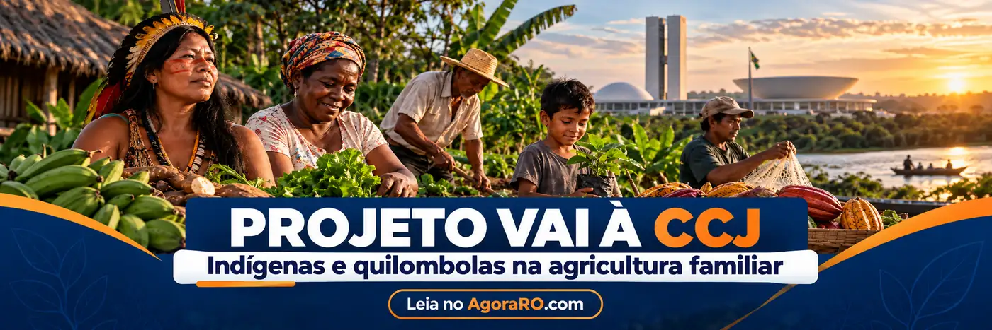 Faixa editorial sobre projeto que segue para a CCJ e trata de indígenas e quilombolas na agricultura familiar